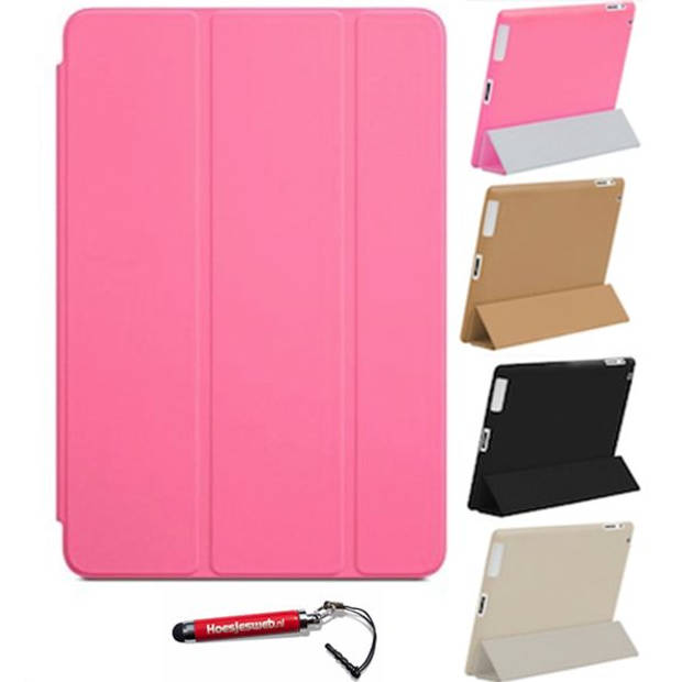 HEM iPad hoes geschikt voor iPad Air 2 - Smart Cover - Roze - 9.7 inch - Met uitschuifbare Hoesjesweb Stylus Pen