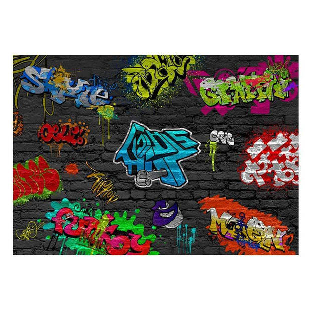 Fotobehang - Graffiti Wall 100x70cm - Vliesbehang