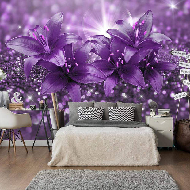 Fotobehang - Masterpiece of Purple 100x70cm - Vliesbehang