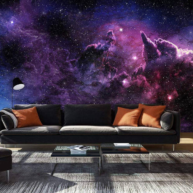 Fotobehang - Purple Nebula 100x70cm - Vliesbehang