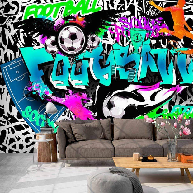 Fotobehang - Sports Graffiti 100x70cm - Vliesbehang