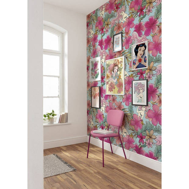 Fotobehang - Ariel Pink Flower 200x280cm - Vliesbehang
