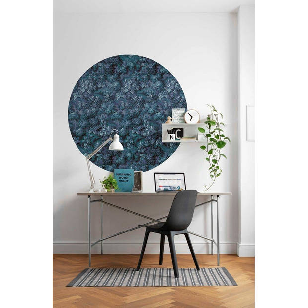 Fotobehang - Azul 125x125cm - Rond - Vliesbehang - Zelfklevend