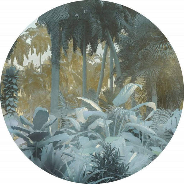 Fotobehang - Exotic Jungle 125x125cm - Rond - Vliesbehang - Zelfklevend