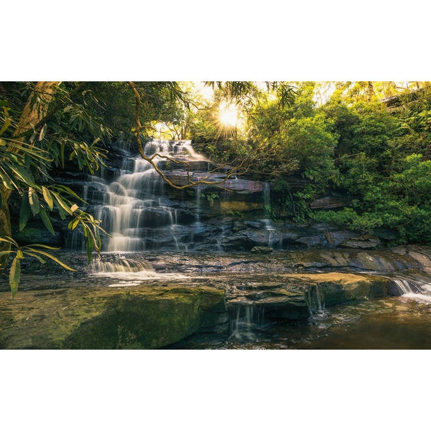 Fotobehang - Golden Falls 450x280cm - Vliesbehang