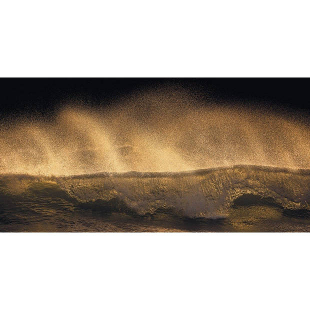 Fotobehang - Golden Wave 200x100cm - Vliesbehang