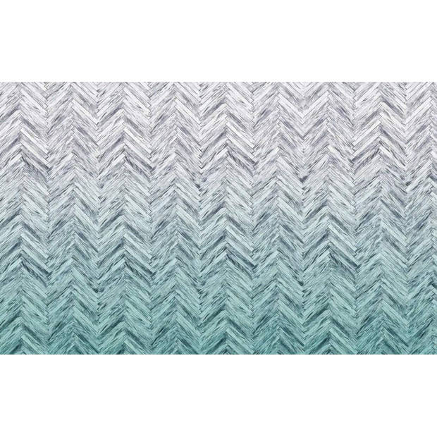 Fotobehang - Herringbone Mint 400x250cm - Vliesbehang