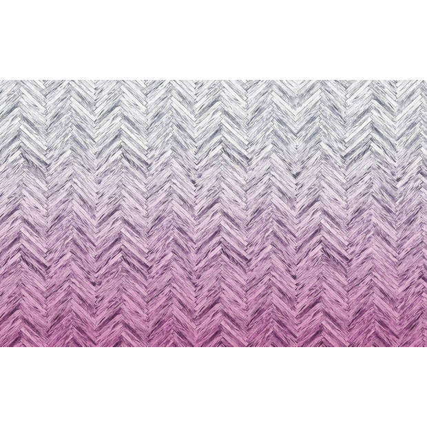 Fotobehang - Herringbone Pink 400x250cm - Vliesbehang
