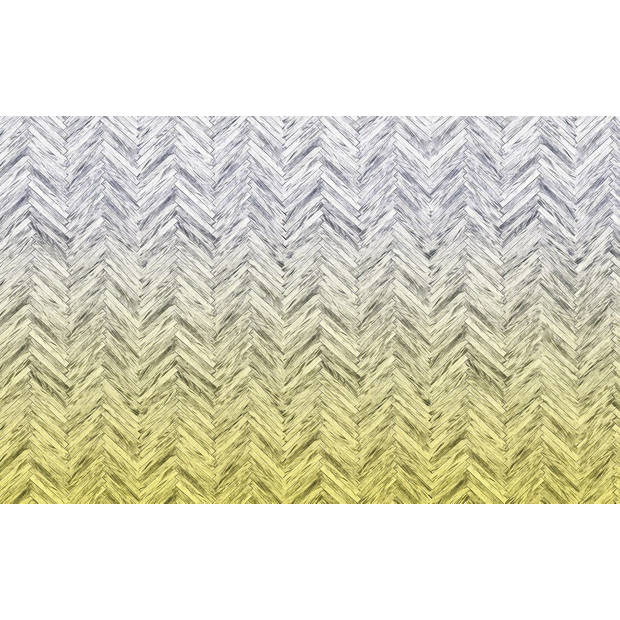 Fotobehang - Herringbone Yellow 400x250cm - Vliesbehang