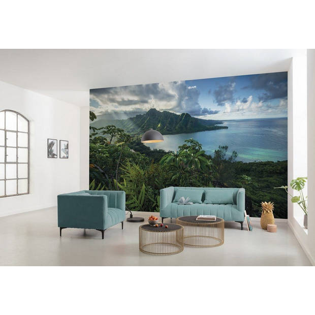 Fotobehang - Jurassic Island 450x280cm - Vliesbehang