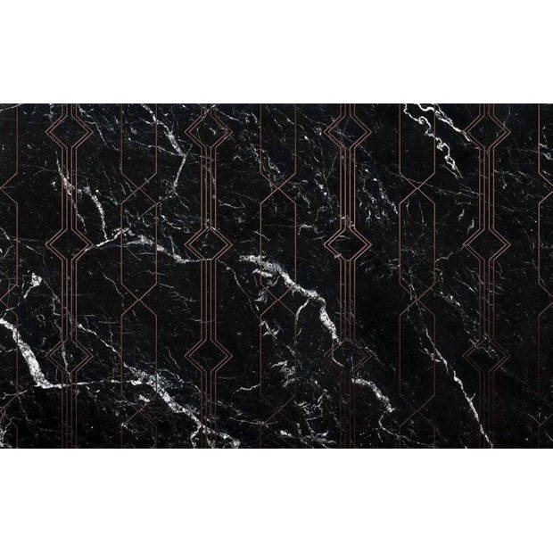 Fotobehang - Marble Black 400x250cm - Vliesbehang
