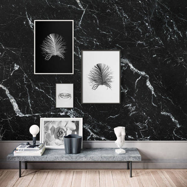 Fotobehang - Marble Nero 400x250cm - Vliesbehang