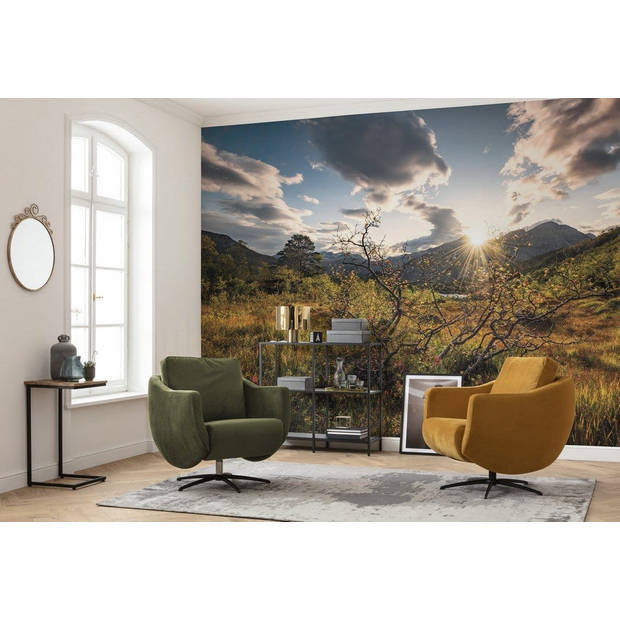 Fotobehang - Norwegische Herbstwelten 450x280cm - Vliesbehang