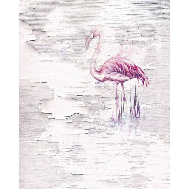 Fotobehang - Pink Flamingo 200x250cm - Vliesbehang
