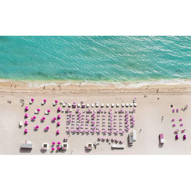 Fotobehang - Pink Umbrella 400x250cm - Vliesbehang