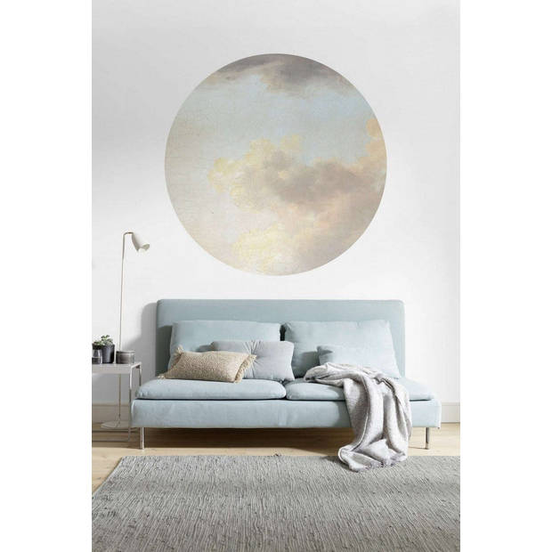 Fotobehang - Relic Clouds 125x125cm - Rond - Vliesbehang - Zelfklevend