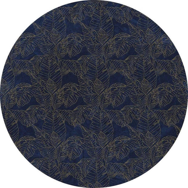 Fotobehang - Royal Blue 125x125cm - Rond - Vliesbehang - Zelfklevend