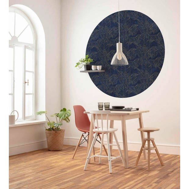 Fotobehang - Royal Blue 125x125cm - Rond - Vliesbehang - Zelfklevend