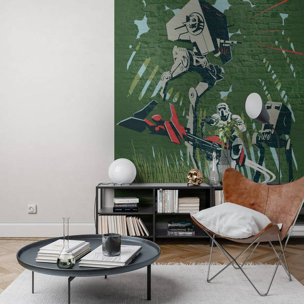 Fotobehang - Star Wars Classic Concrete Endor 200x280cm - Vliesbehang