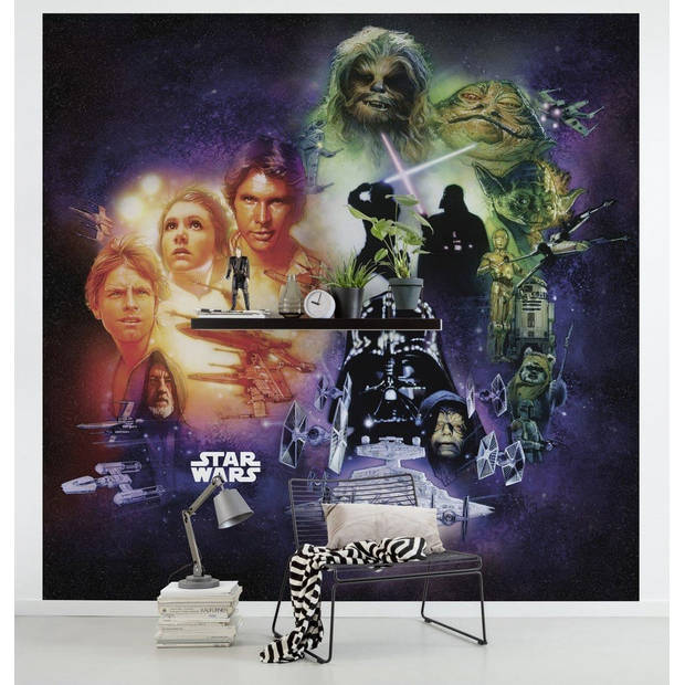 Fotobehang - Star Wars Classic Poster Collage 250x250cm - Vliesbehang