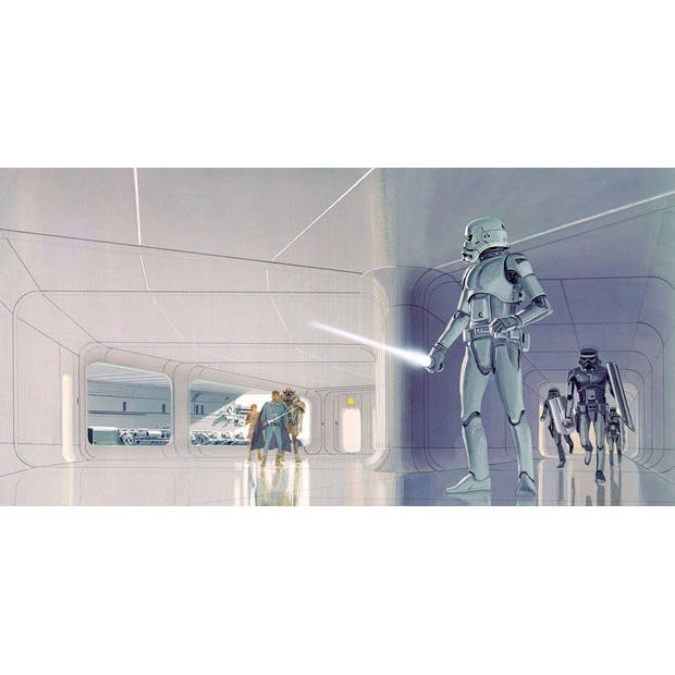 Fotobehang - Star Wars Classic RMQ Stormtrooper Hallway 500x250cm - Vliesbehang