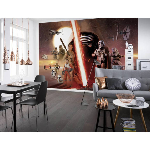 Fotobehang - Star Wars EP7 Collage 368x254cm - Papierbehang