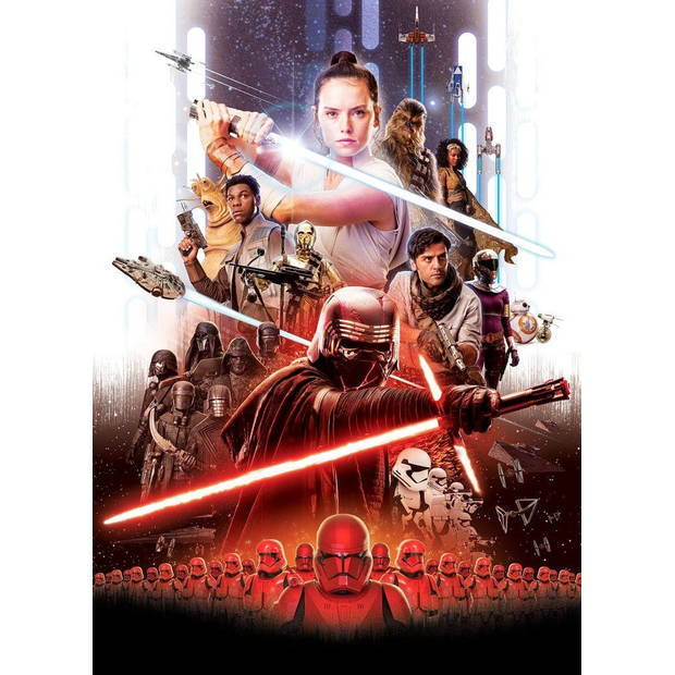Fotobehang - Star Wars EP9 Movie Poster Rey 184x254cm - Papierbehang