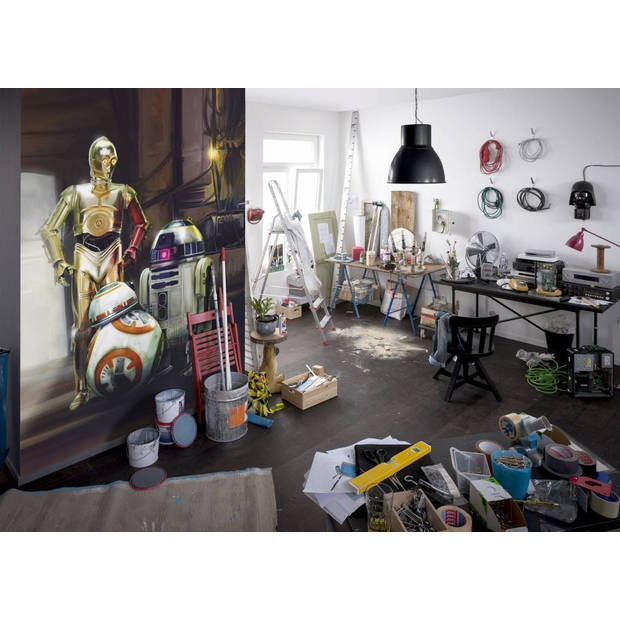 Fotobehang - Star Wars Three Droids 184x254cm - Papierbehang