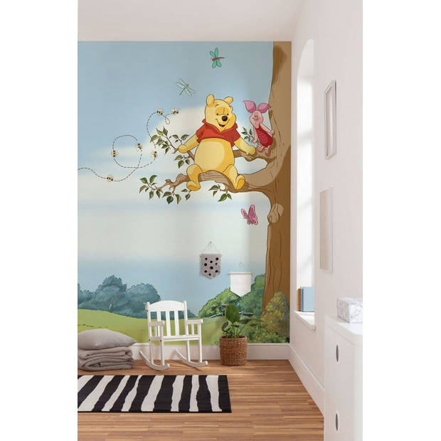 Fotobehang - Winnie Pooh Tree 184x254cm - Papierbehang