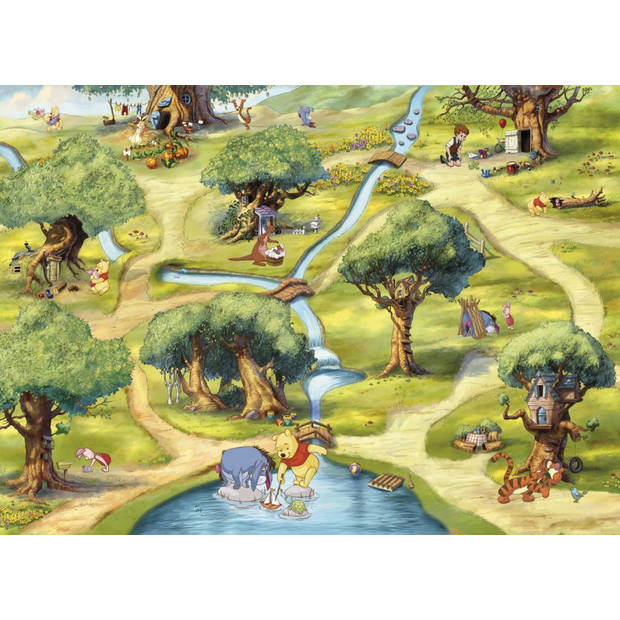 Fotobehang - Winnie the Pooh Hundertmorgenwald 254x184cm - Papierbehang