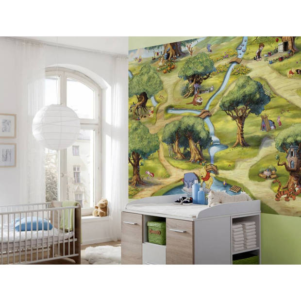 Fotobehang - Winnie the Pooh Hundertmorgenwald 254x184cm - Papierbehang