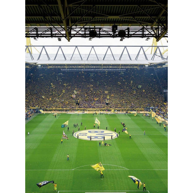 Fotobehang - Borussia Dortmund Fan Choreo 192x260cm - Vliesbehang