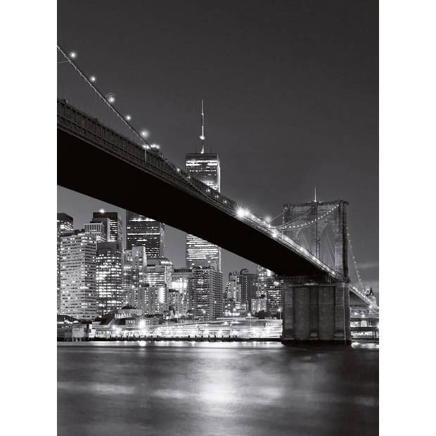 Fotobehang - Brooklyn Bridge NY 192x260cm - Vliesbehang