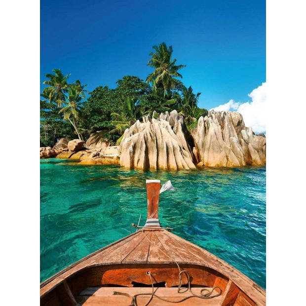 Fotobehang - St Pierre Island At Seychelles 192x260cm - Vliesbehang