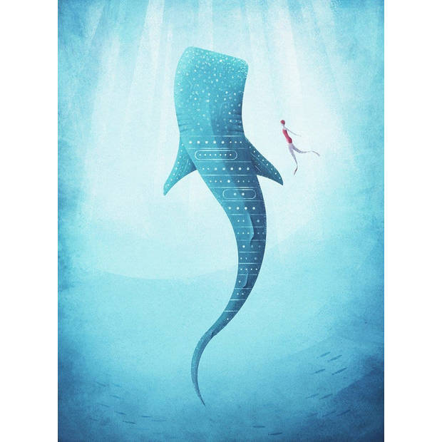 Fotobehang - The Whale Shark 192x260cm - Vliesbehang