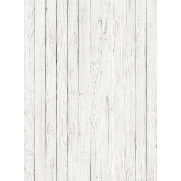 Fotobehang - White Wooden Wall 192x260cm - Vliesbehang