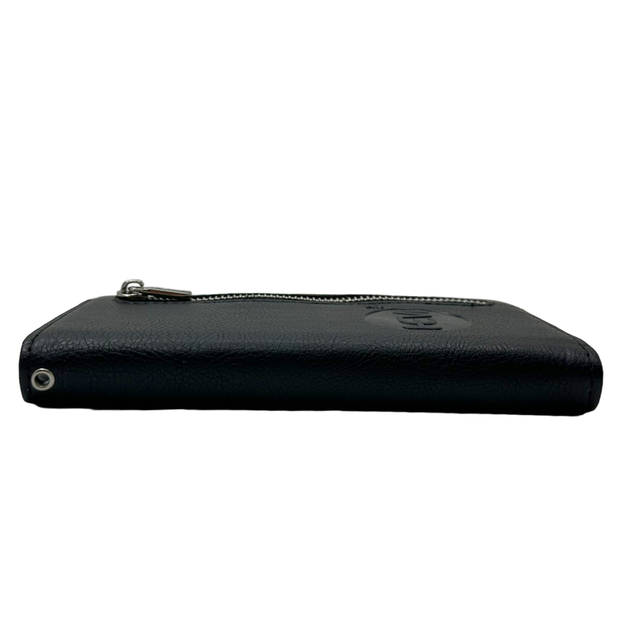 Apple iPhone 12 Pro Max - Antique Black Leren Rits Portemonnee Hoesje - Lederen Wallet Case TPU meegekleurde