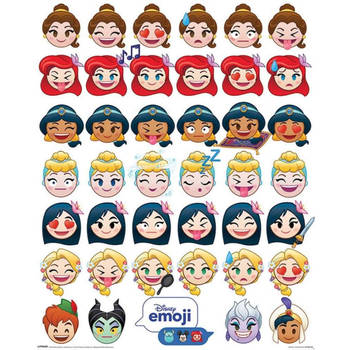 Poster Disney Emoji Princess Emotions 40x50cm
