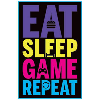 Poster Eat Sleep Game Repeat Gaming 61x91,5cm