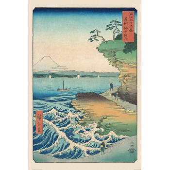 Poster Hiroshige Seashore at Hoda 61x91,5cm