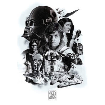 Poster Star Wars 40th Anniversary Montage 61x91,5cm