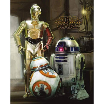 Poster Star Wars Episode VII Droids 40x50cm
