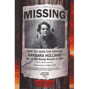 Poster Stranger Things Missing Barb 61x91,5cm