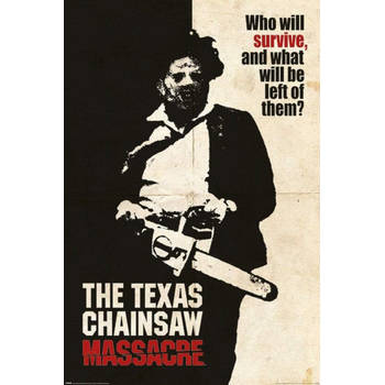 Poster Texas Chainsaw Massacre Who Will Survive 61x91,5cm