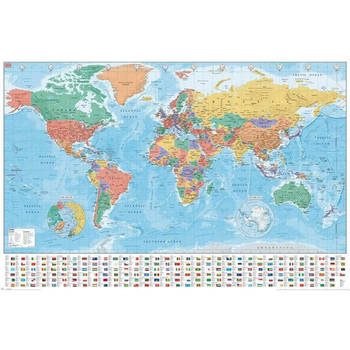 Poster World Map Modern 2020 91,5x61cm