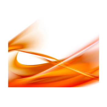 Artgeist Abstractie Oranje Vlies Fotobehang 200x154cm 4-banen