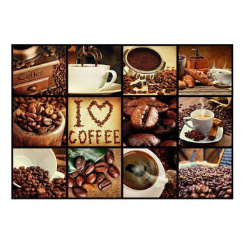 Fotobehang - Coffee Collage 100x70cm - Vliesbehang