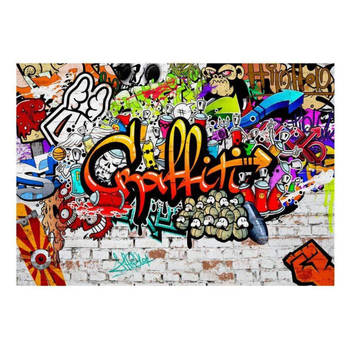 Fotobehang - Colorful Graffiti 200x140cm - Vliesbehang