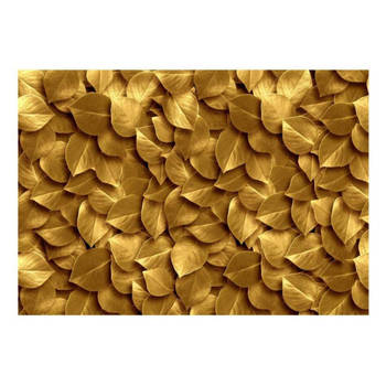 Fotobehang - Golden Leaves 400x280cm - Vliesbehang