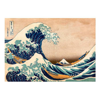 Fotobehang - Hokusai The Great Wave off Kanagawa Reproduction 350x245cm - Vliesbehang